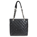 CHANEL 2006-2008 Petite Shopping Tote PST SHW Black Caviar