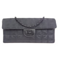 CHANEL 2000-2001 New Travel Line East West Black Jacquard