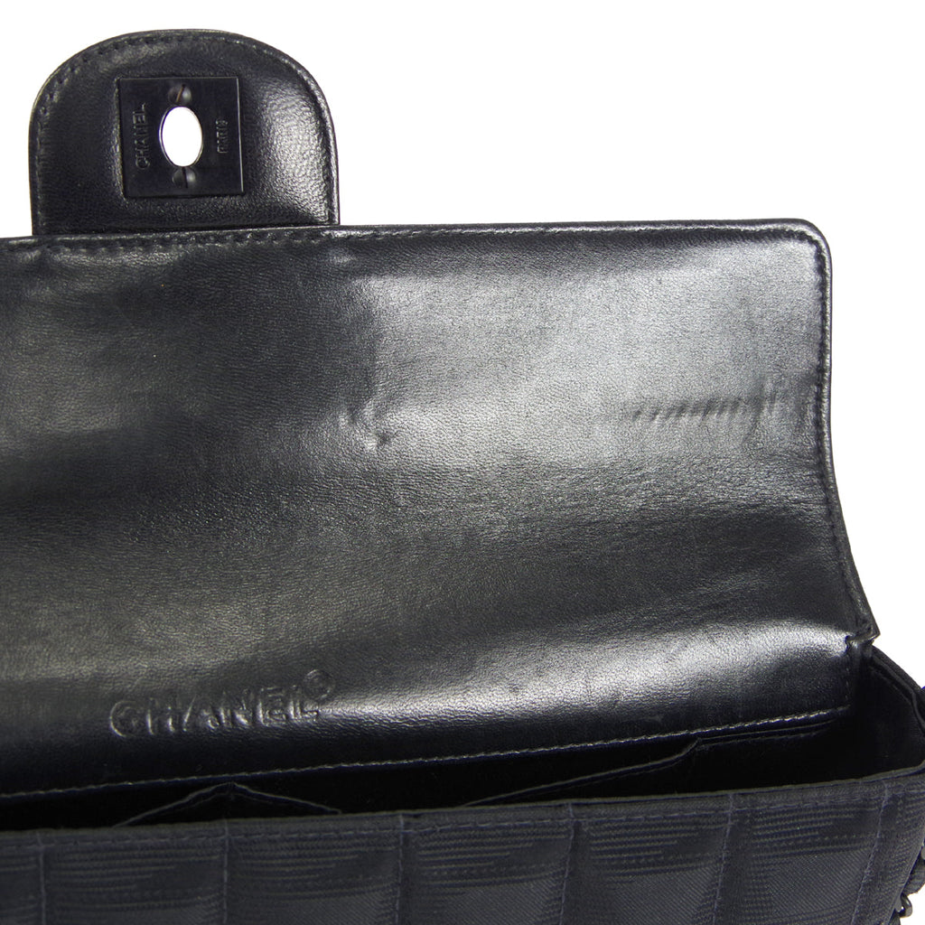 CHANEL 2000-2001 New Travel Line East West Black Jacquard