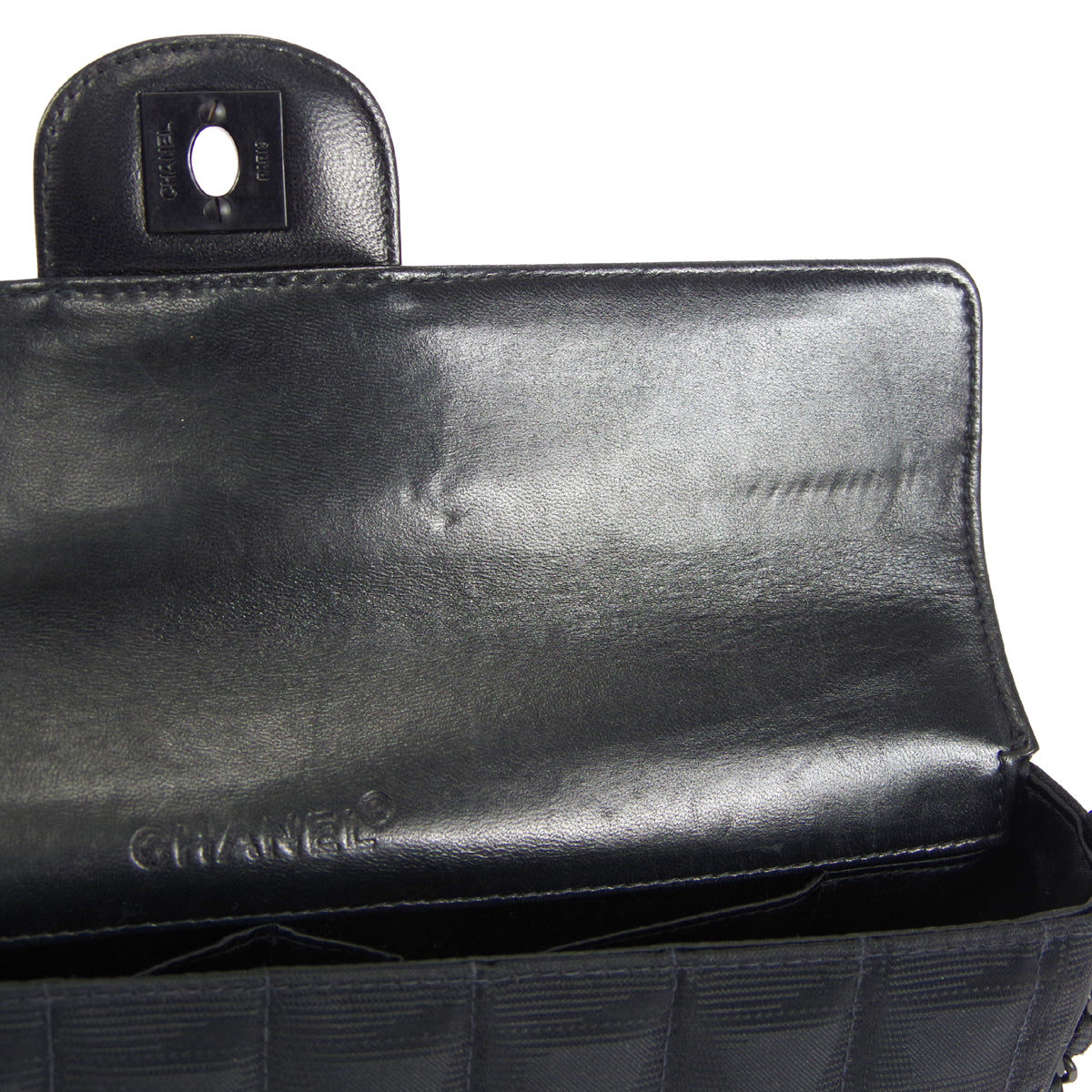 CHANEL 2000-2001 New Travel Line East West Black Jacquard