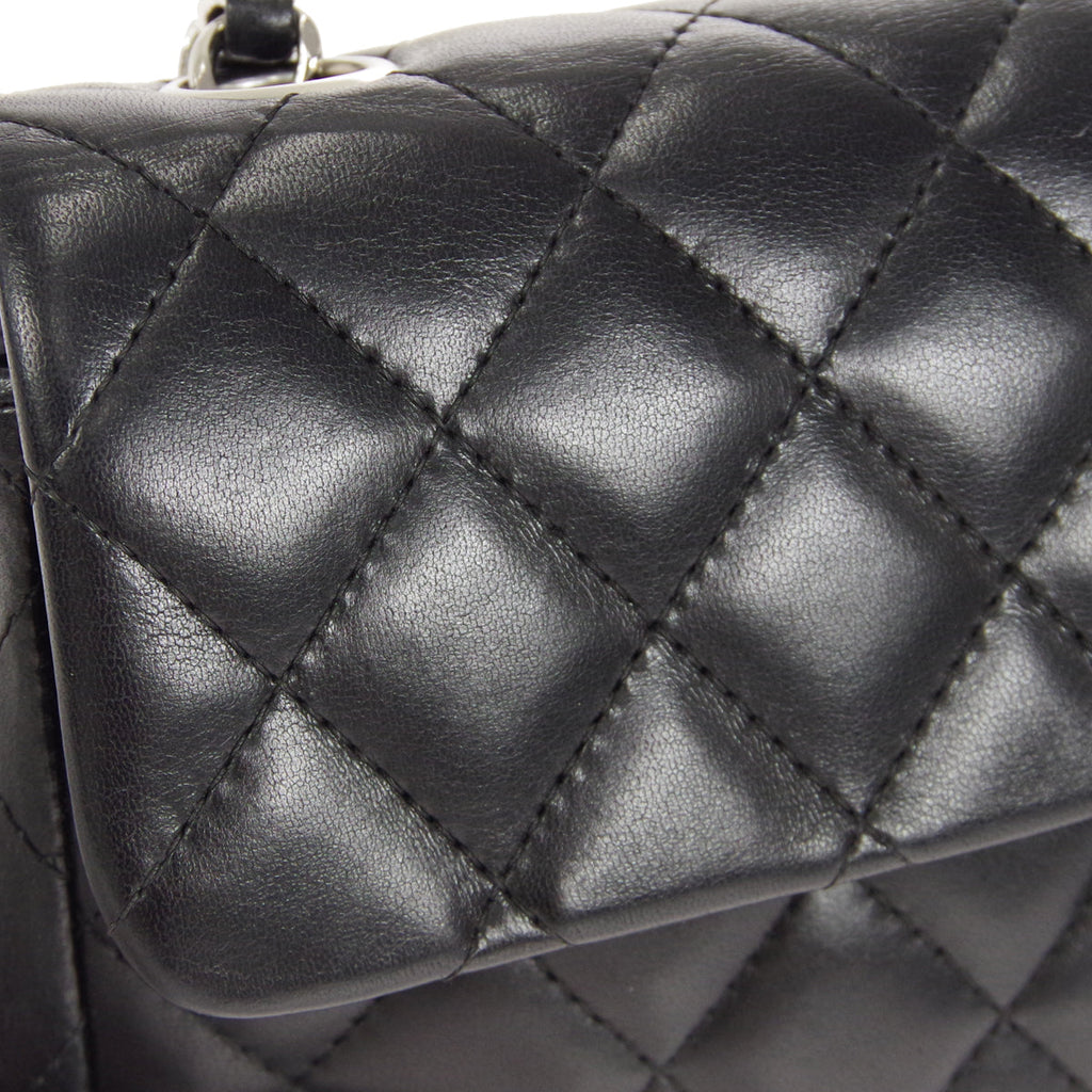 CHANEL 2006-2008 East West SHW Black Lambskin