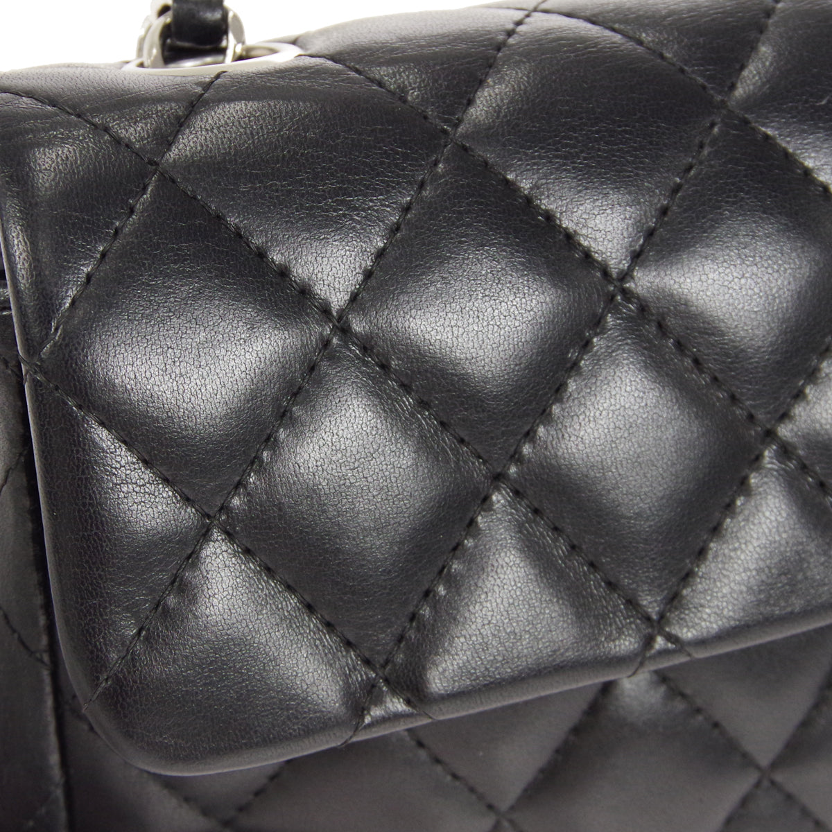 CHANEL 2006-2008 East West SHW Black Lambskin