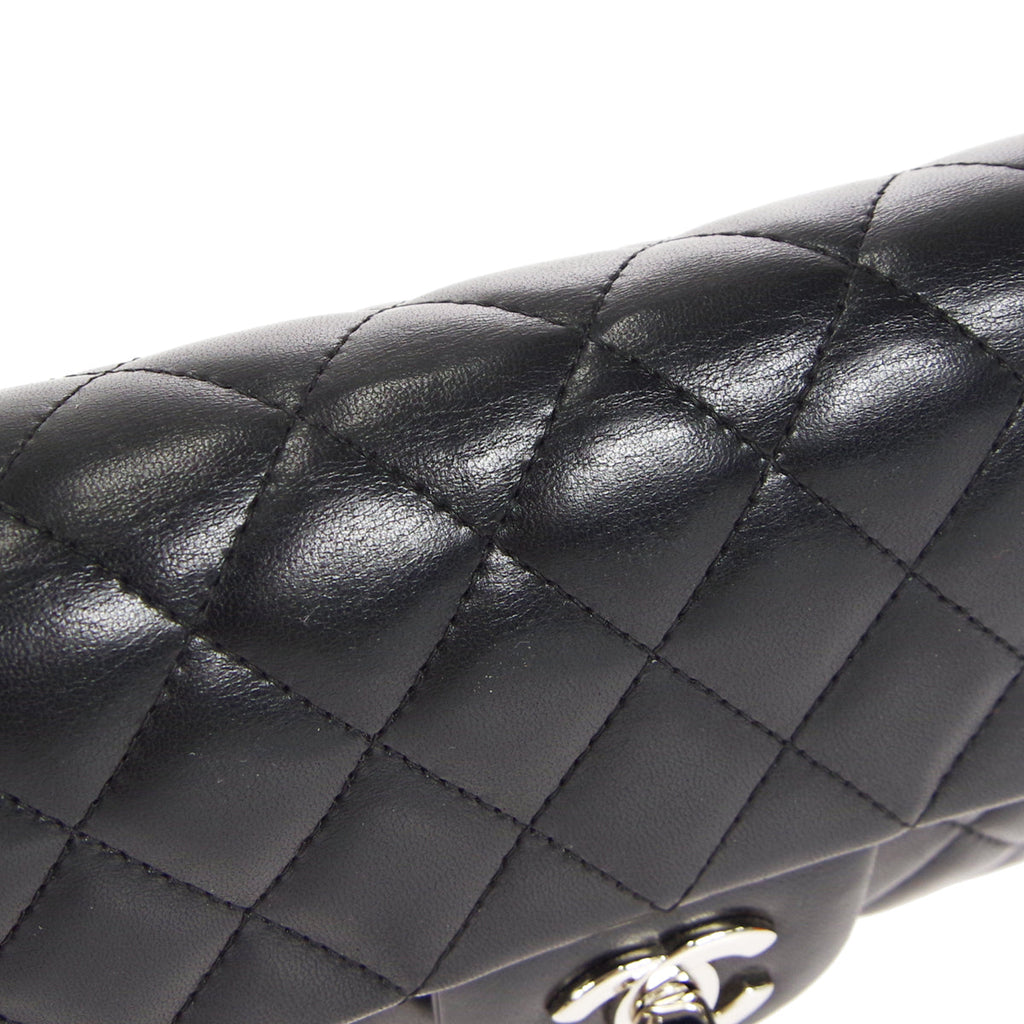 CHANEL 2006-2008 East West SHW Black Lambskin
