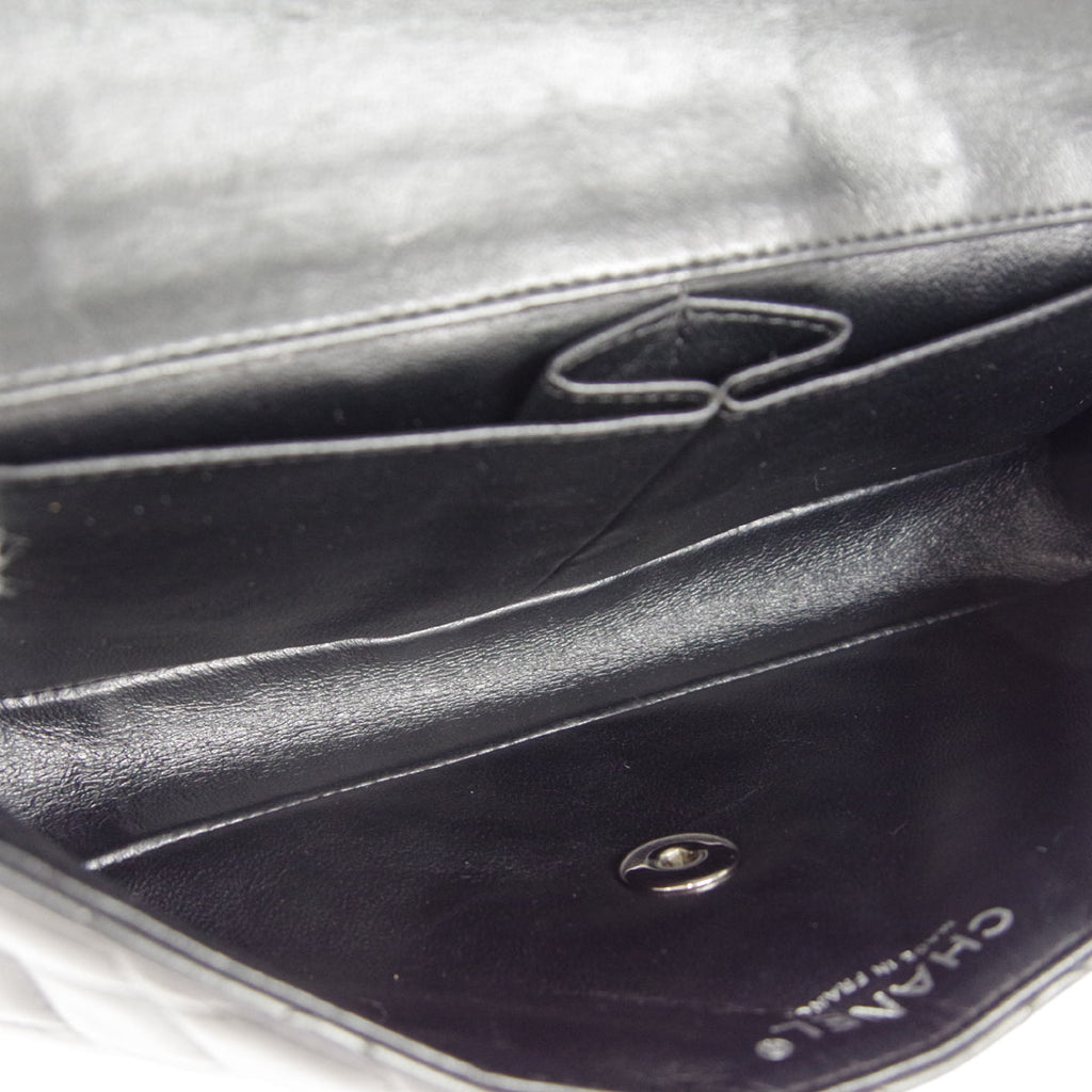 CHANEL 2006-2008 East West SHW Black Lambskin