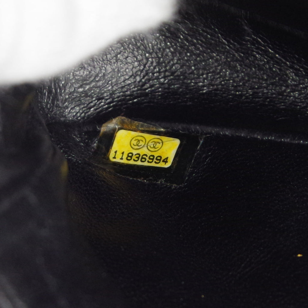 CHANEL 2006-2008 East West SHW Black Lambskin