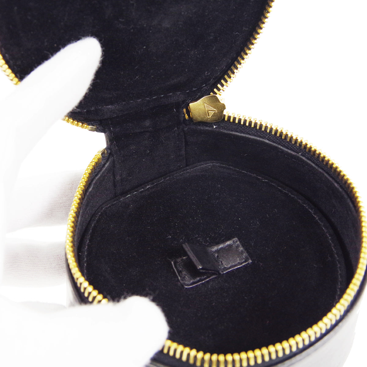 CHANEL 1994-1996 Timeless Jewelry Case Black Lambskin