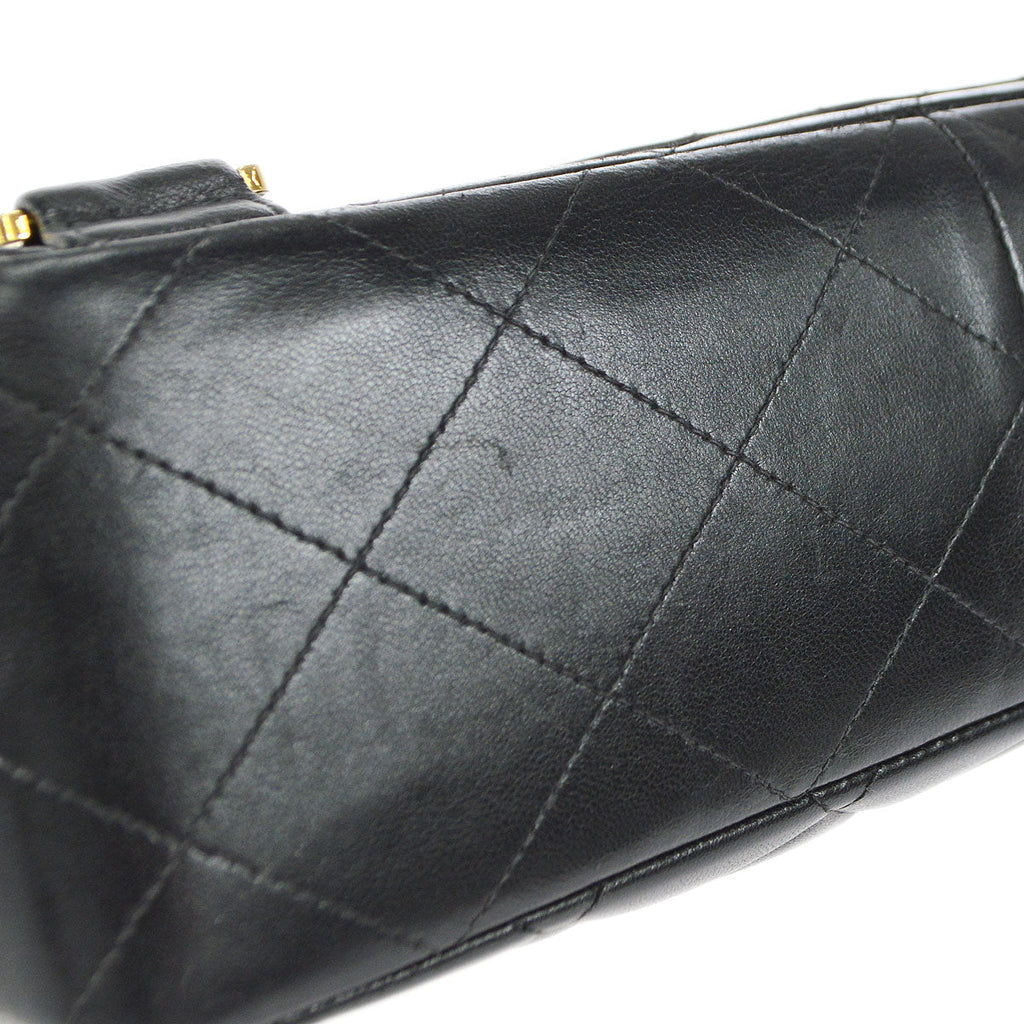 CHANEL 1996-1997 Tall Classic Flap Backpack Medium Black Lambskin
