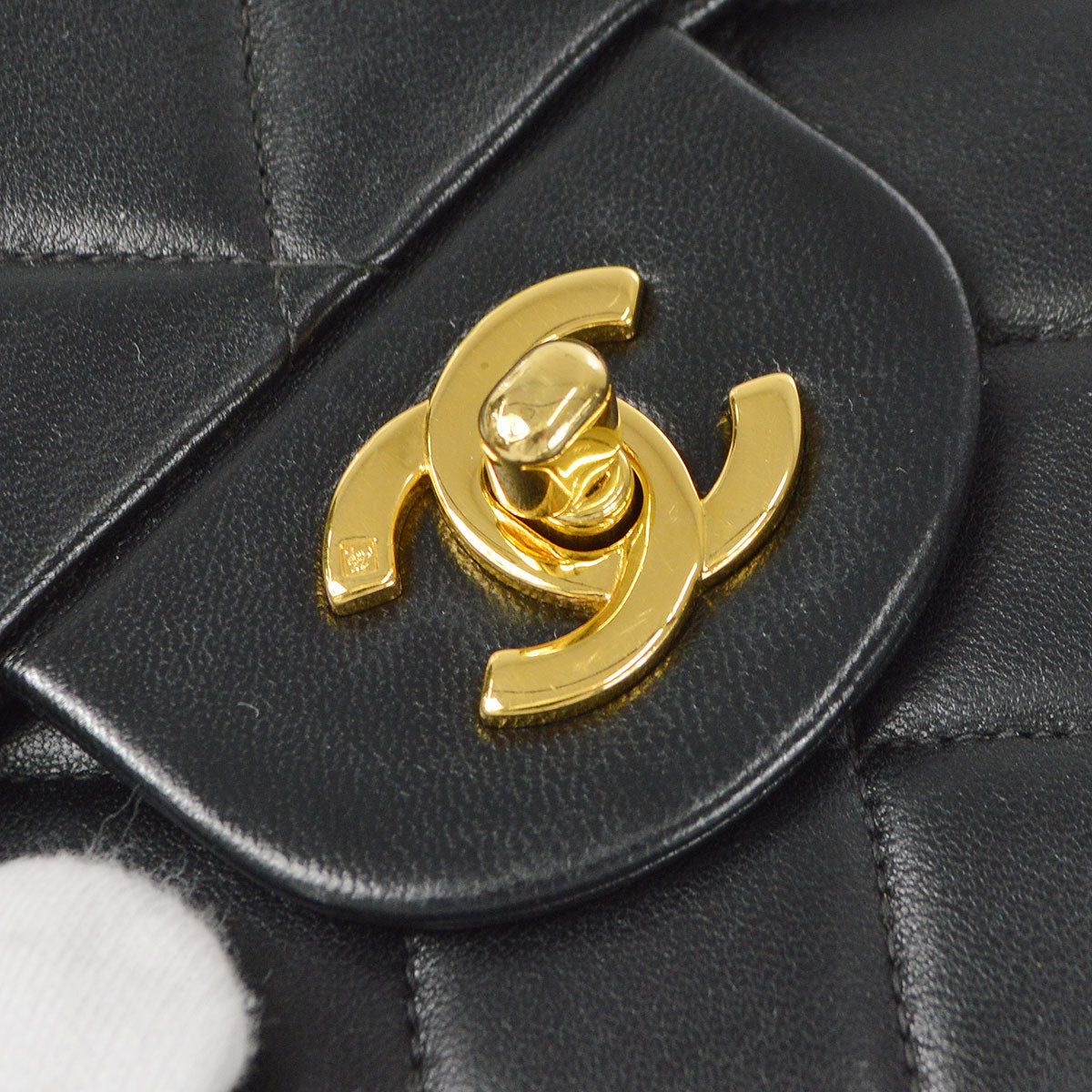 CHANEL 1996-1997 Tall Classic Flap Backpack Medium Black Lambskin