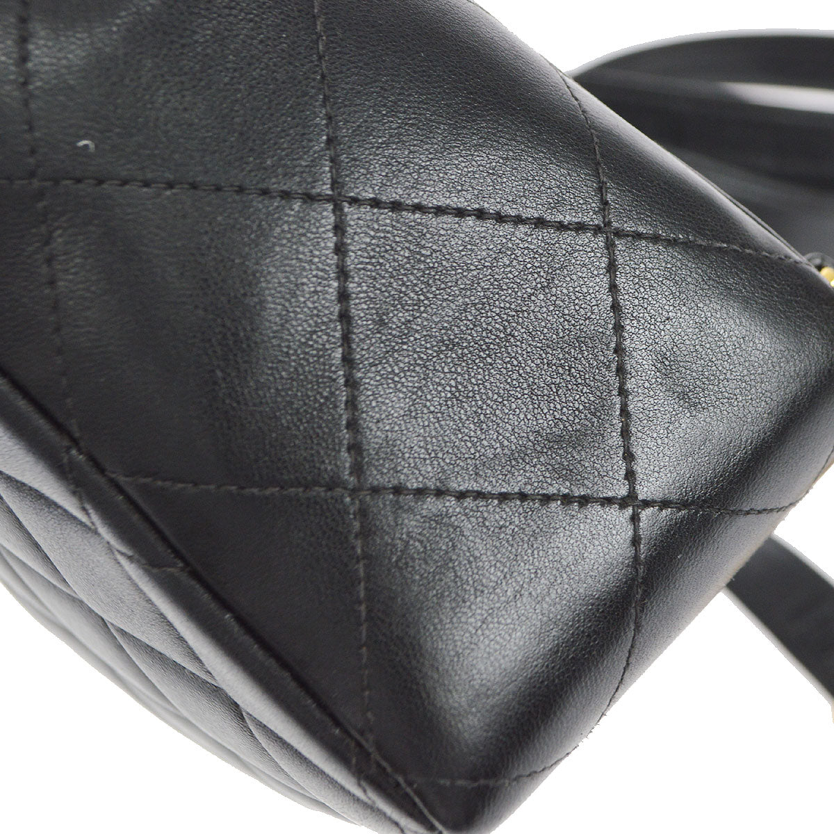 CHANEL 1996-1997 Tall Classic Flap Backpack Medium Black Lambskin