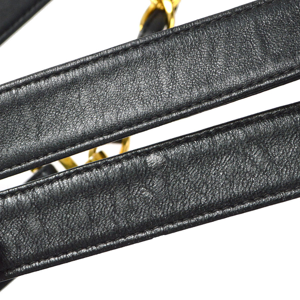 CHANEL 1996-1997 Tall Classic Flap Backpack Medium Black Lambskin