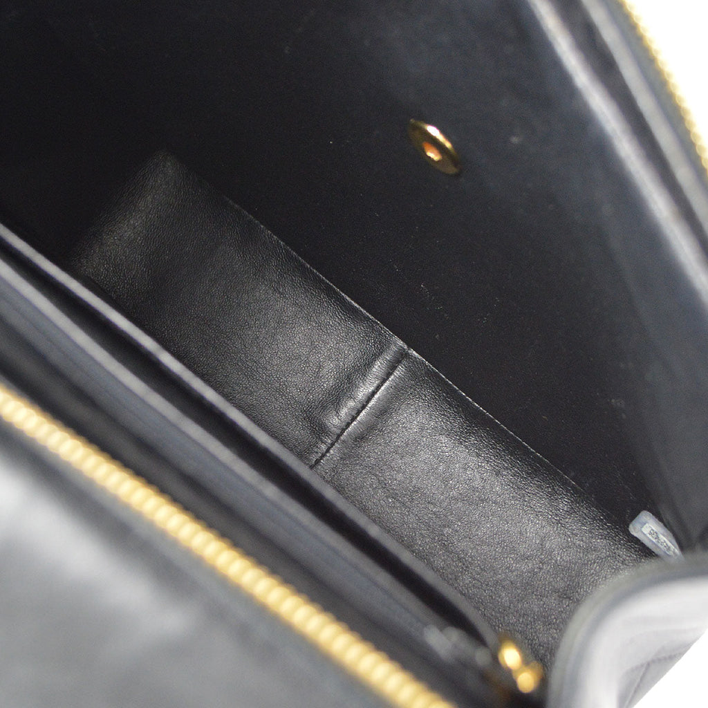 CHANEL 1996-1997 Tall Classic Flap Backpack Medium Black Lambskin