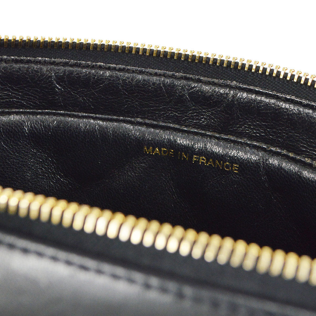 CHANEL 1996-1997 Tall Classic Flap Backpack Medium Black Lambskin