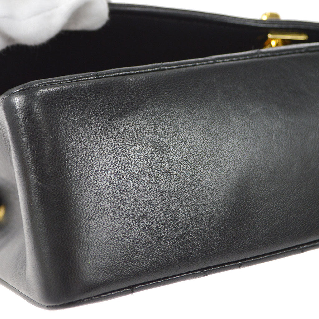 CHANEL 1989-1991 Diana Flap Medium Black Lambskin