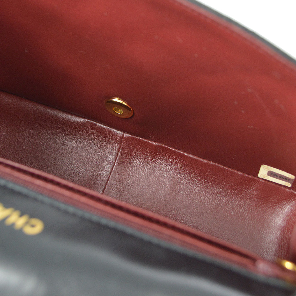 CHANEL 1989-1991 Diana Flap Medium Black Lambskin