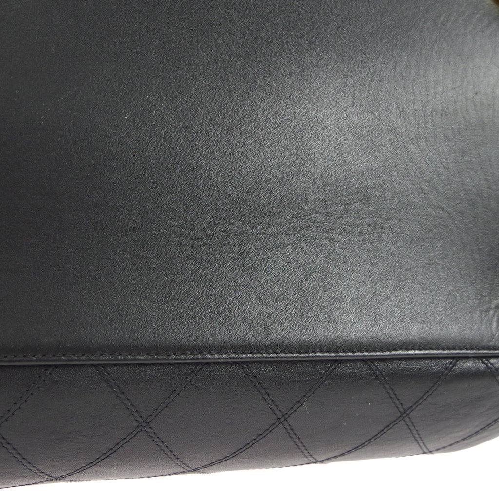 CHANEL 1991-1994 Cosmoline Supermodel Bag Black Calfskin