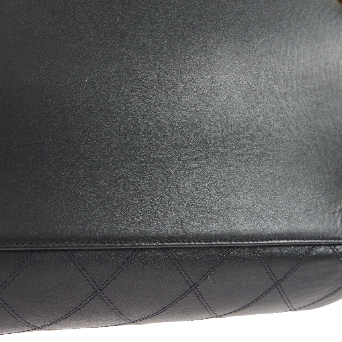 CHANEL 1991-1994 Cosmoline Supermodel Bag Black Calfskin