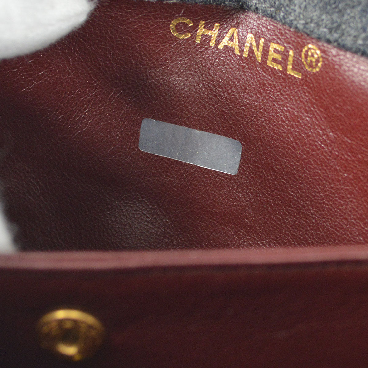 CHANEL 1986-1988 Border Flap Medium Gray Wool