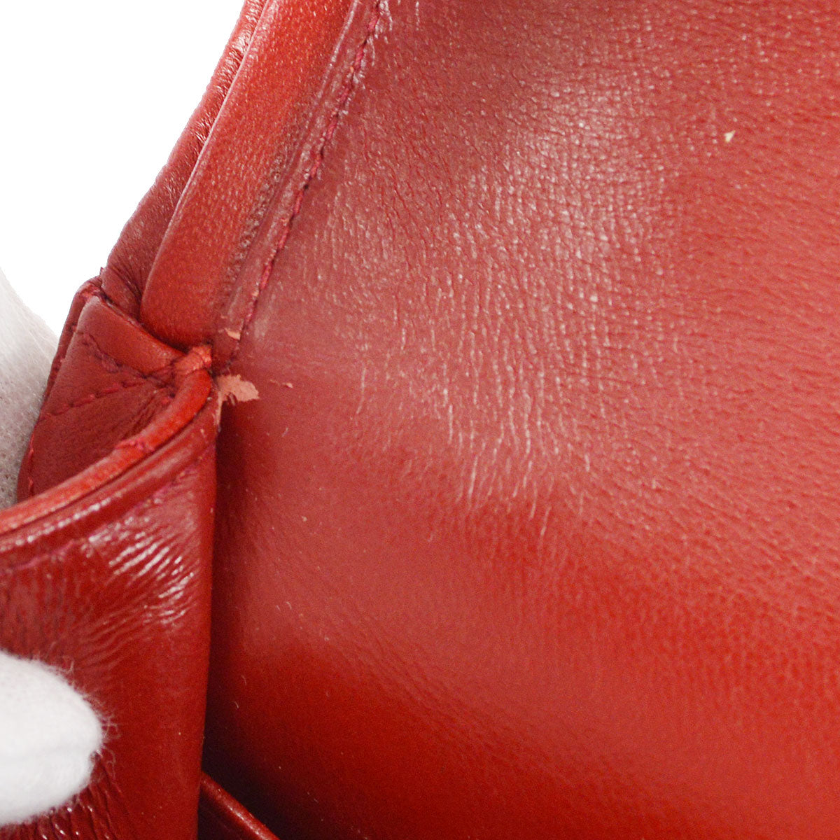 CHANEL 1989-1991 Classic Double Flap Medium Red Lambskin