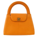 CHANEL 1997-1999 Shopping Bag Medium Orange Caviar
