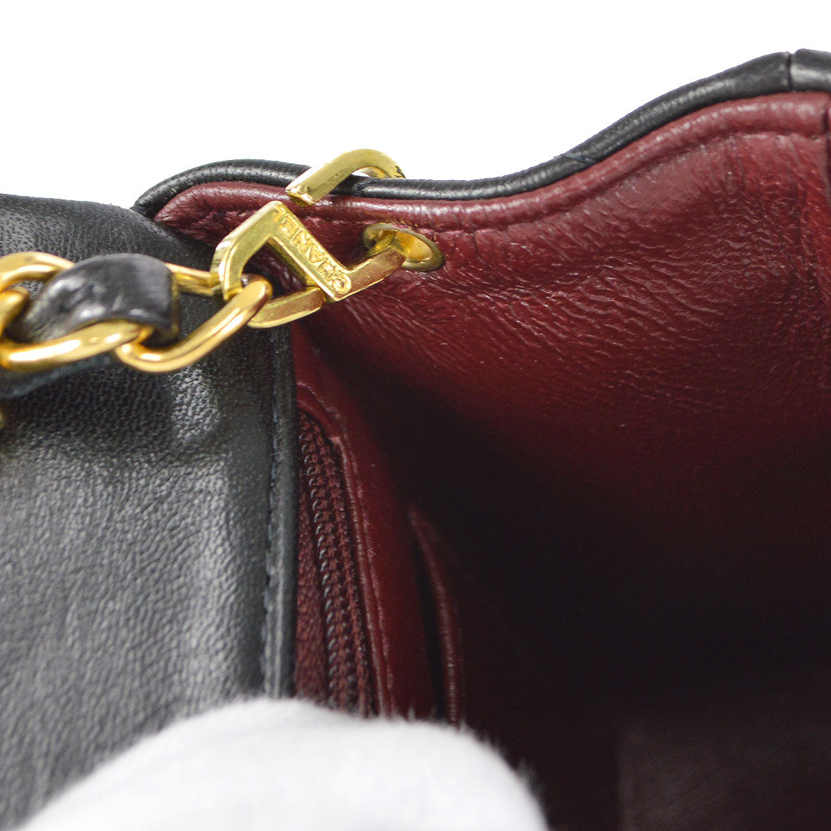 CHANEL 1994-1996 Classic Square Flap 17 Black Lambskin
