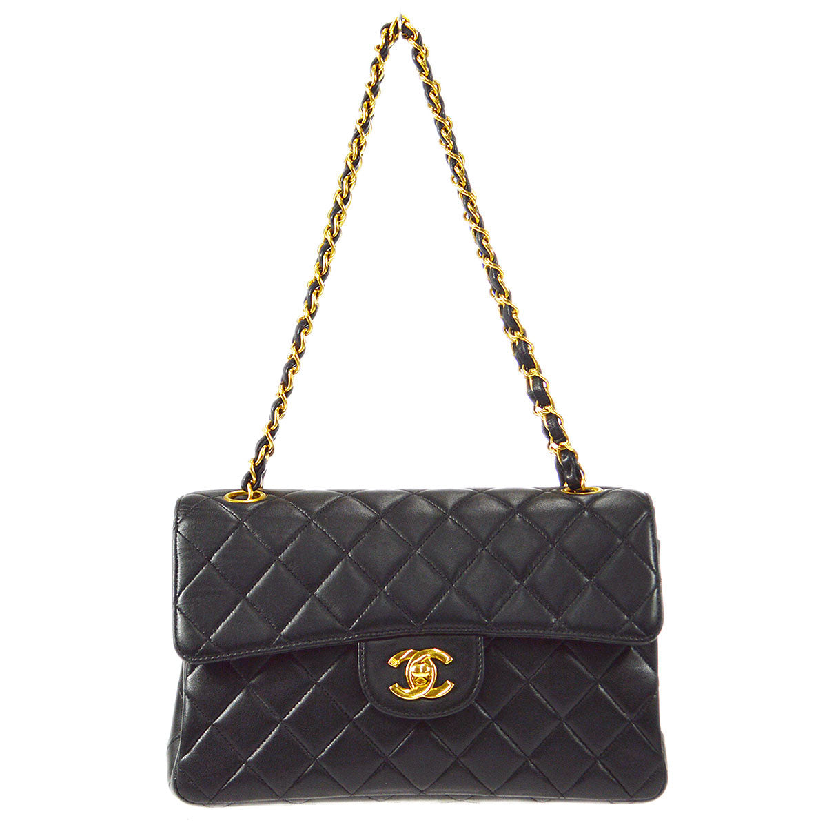 CHANEL 1996-1997 Double Face Classic Flap Small Black Lambskin