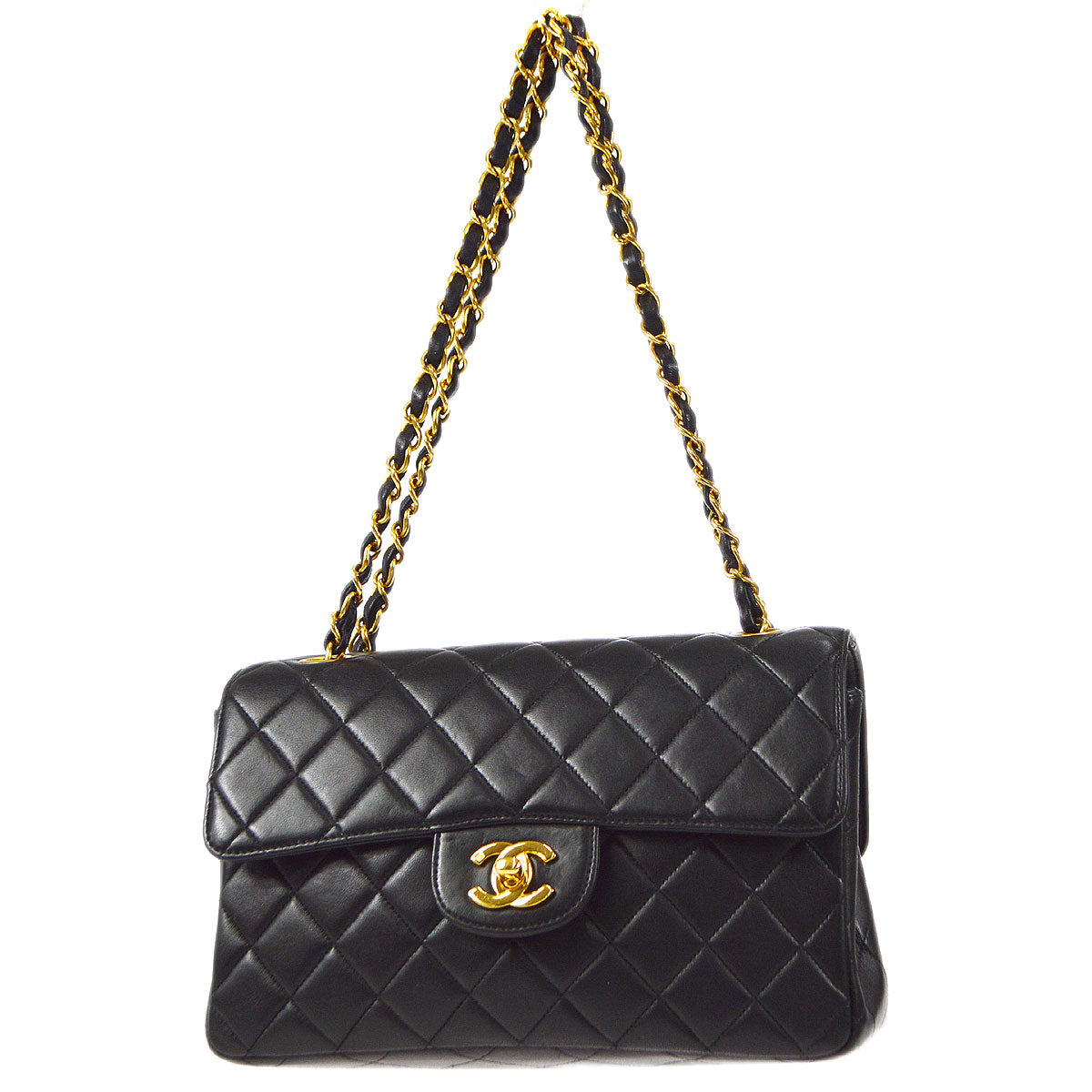 CHANEL 1996-1997 Double Face Classic Flap Small Black Lambskin