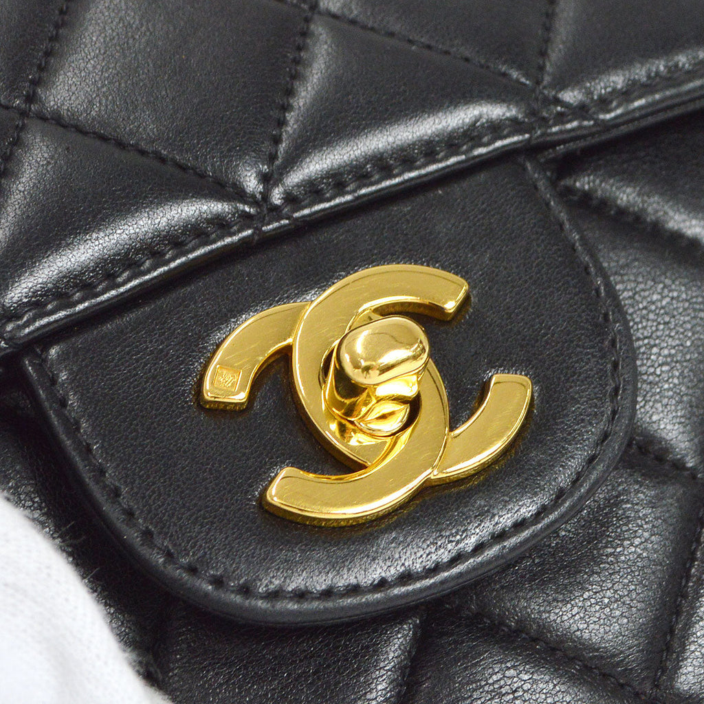 CHANEL 1996-1997 Double Face Classic Flap Small Black Lambskin