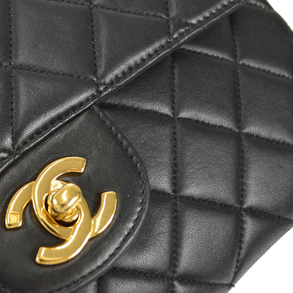 CHANEL 1996-1997 Double Face Classic Flap Small Black Lambskin
