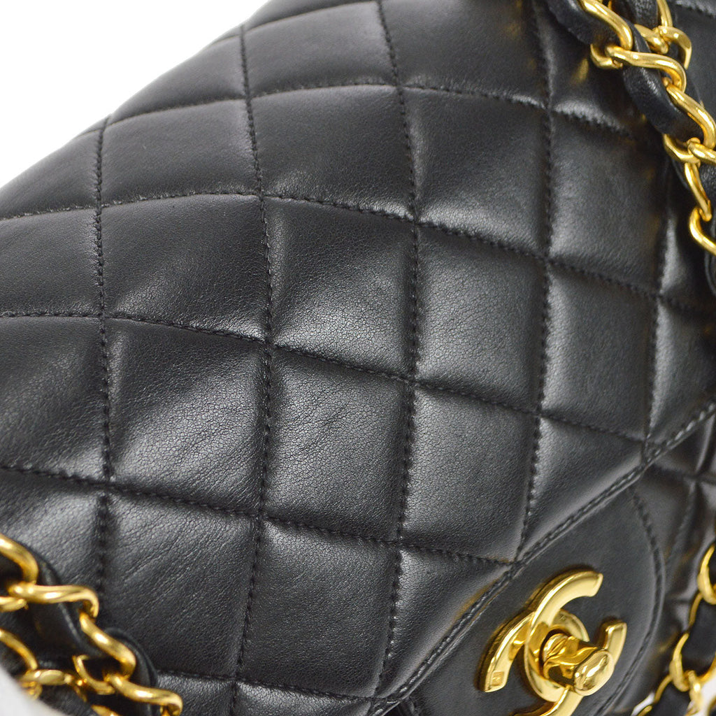 CHANEL 1996-1997 Double Face Classic Flap Small Black Lambskin