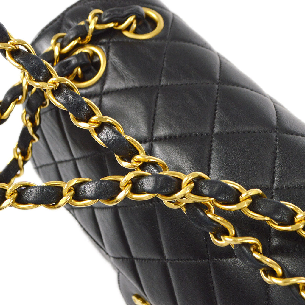 CHANEL 1996-1997 Double Face Classic Flap Small Black Lambskin