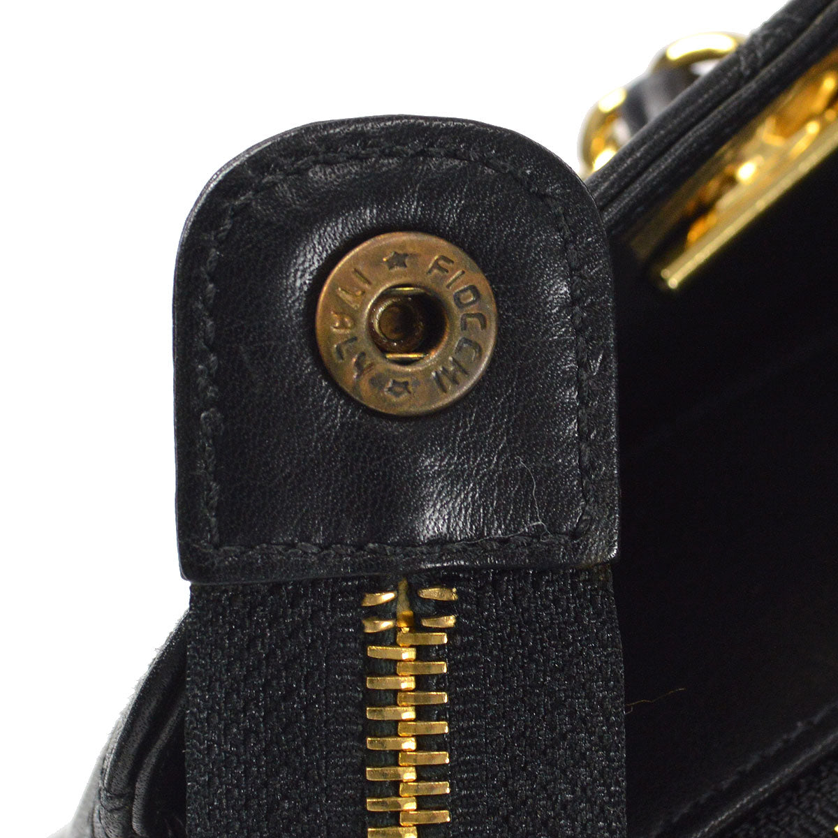 CHANEL 1989-1991 Cosmoline Supermodel Bag Black Calfskin