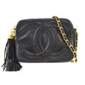 CHANEL 1986-1988 Camera Bag Mini Black Lambskin