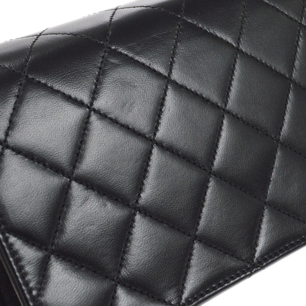 CHANEL 2006-2008 CC Turnlock Full Flap Mini Black Lambskin