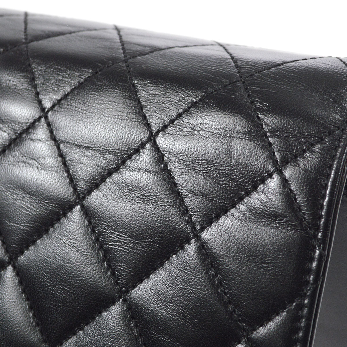 CHANEL 2006-2008 CC Turnlock Full Flap Mini Black Lambskin
