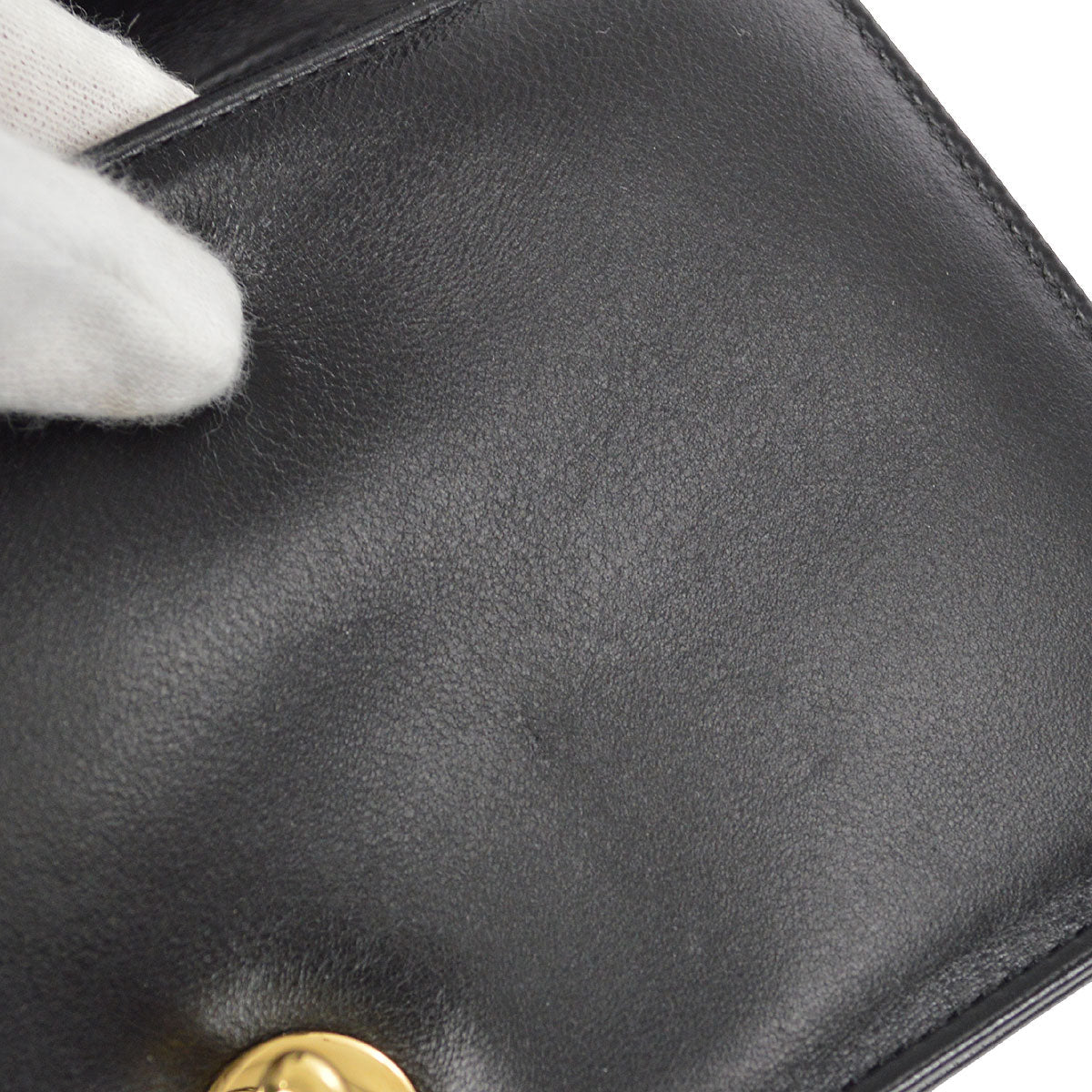 CHANEL 2006-2008 CC Turnlock Full Flap Mini Black Lambskin