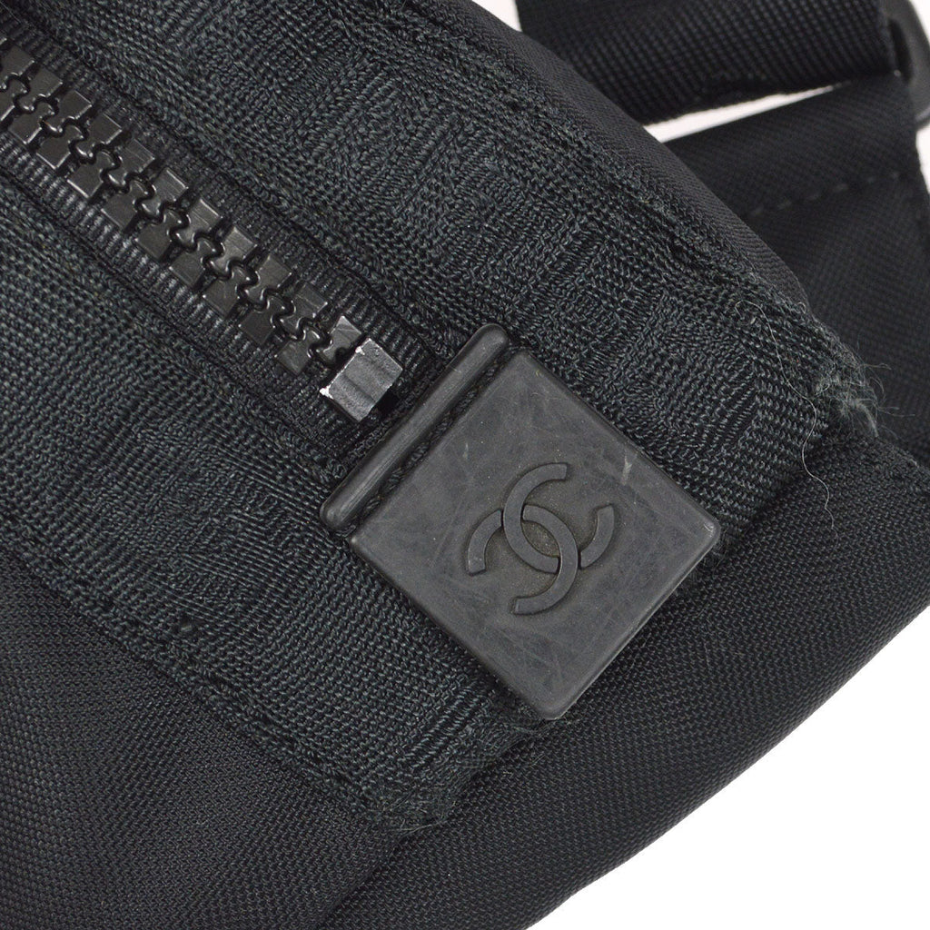 CHANEL 2003-2004 Sport Line Bum Bag Black