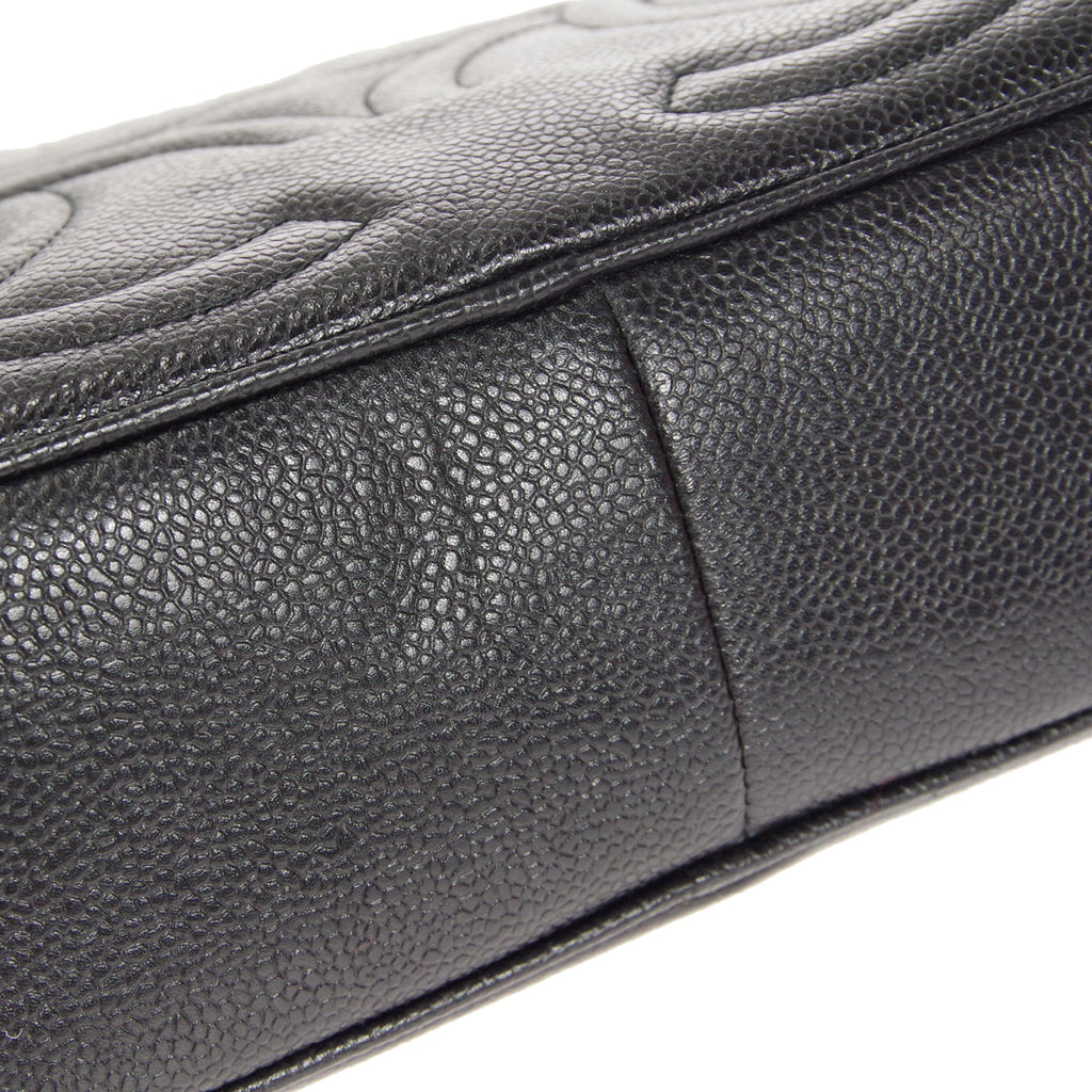 CHANEL 1994-1996 Triple CC Camera Bag Large Black Caviar
