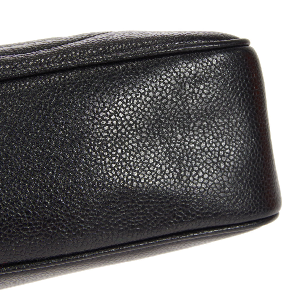 CHANEL 1994-1996 Triple CC Camera Bag Large Black Caviar