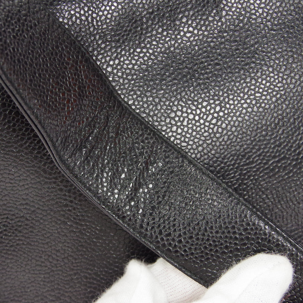 CHANEL 1994-1996 Triple CC Camera Bag Large Black Caviar