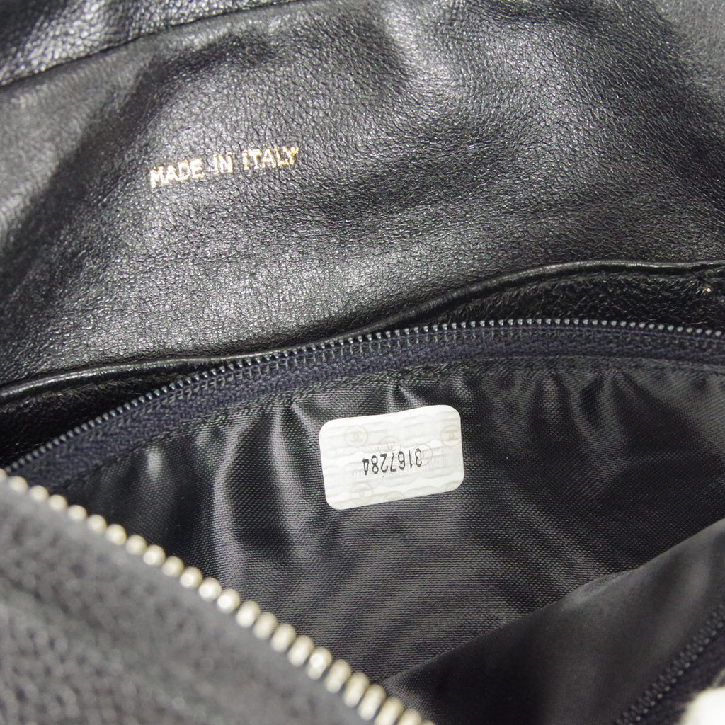 CHANEL 1994-1996 Triple CC Camera Bag Large Black Caviar