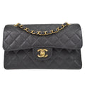 CHANEL 2001-2003 Classic Double Flap Small Black Caviar