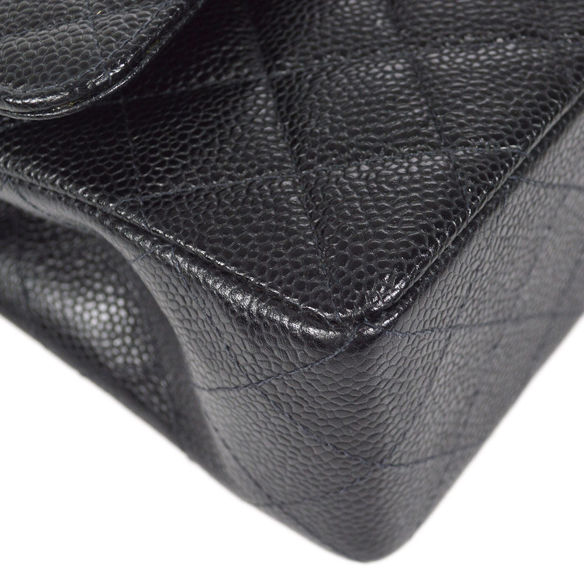 CHANEL 2001-2003 Classic Double Flap Small Black Caviar