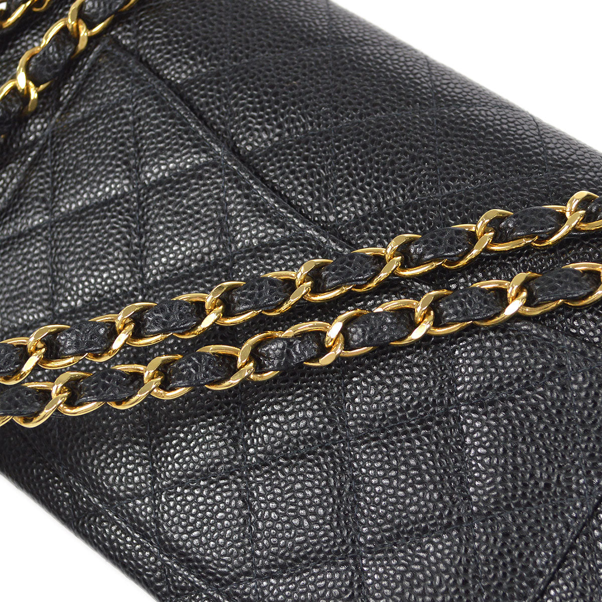 CHANEL 2001-2003 Classic Double Flap Small Black Caviar