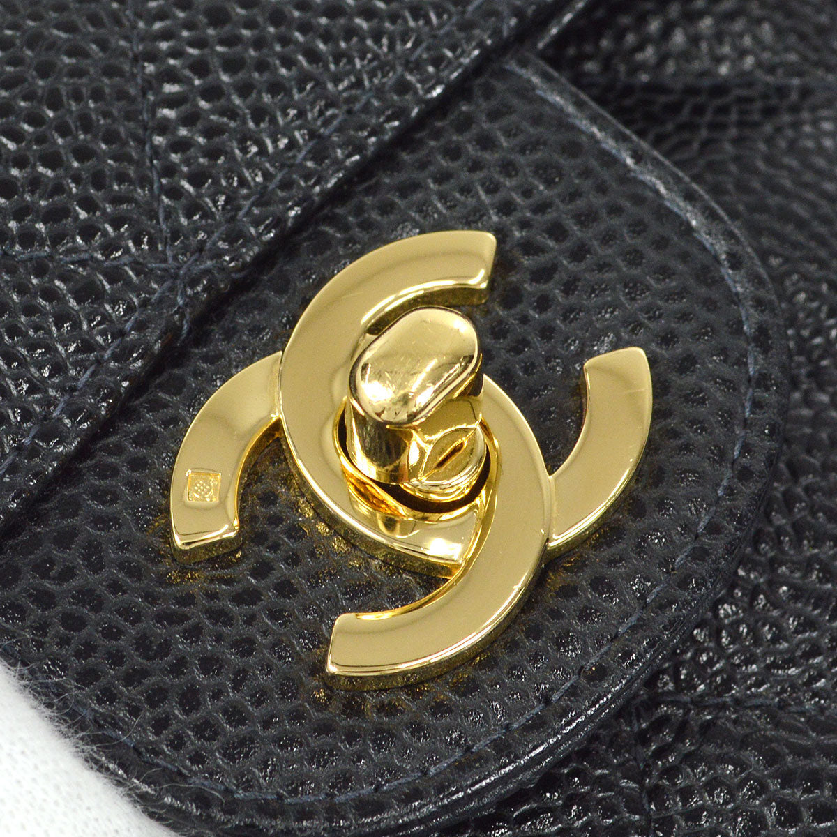 CHANEL 2001-2003 Classic Double Flap Small Black Caviar