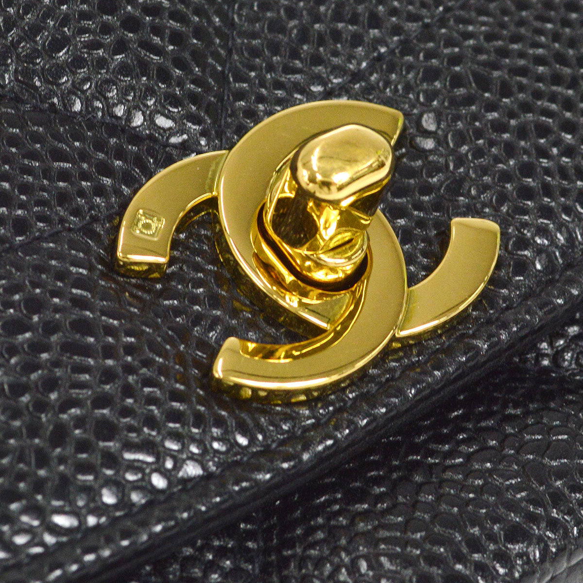 CHANEL Medium Diana Chain Shoulder Bag Black Caviar