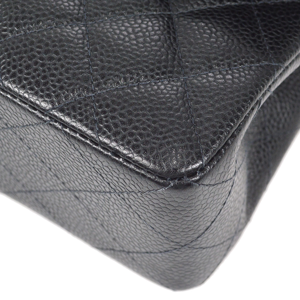 CHANEL 2000-2001 Classic Double Flap Small Black Caviar