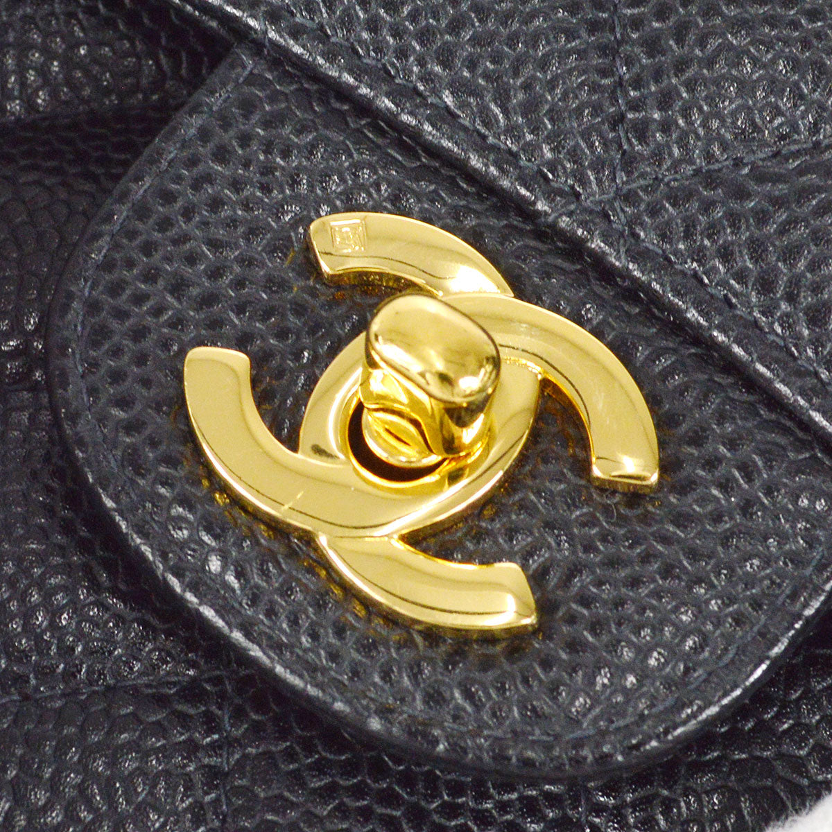 CHANEL 2000-2001 Classic Double Flap Small Black Caviar