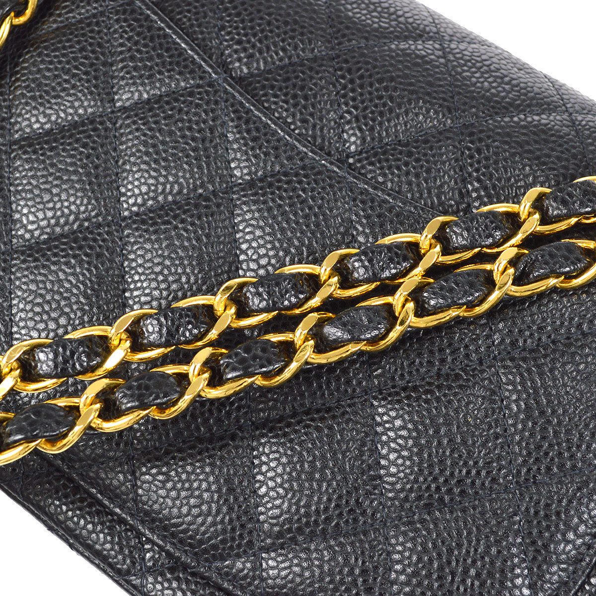 CHANEL 2000-2001 Classic Double Flap Small Black Caviar