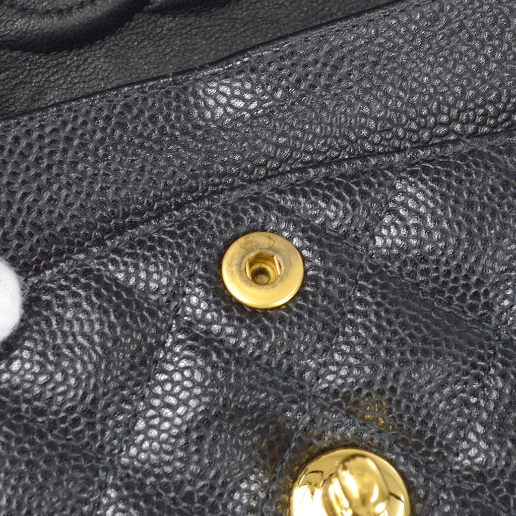 CHANEL 2000-2001 Classic Double Flap Small Black Caviar