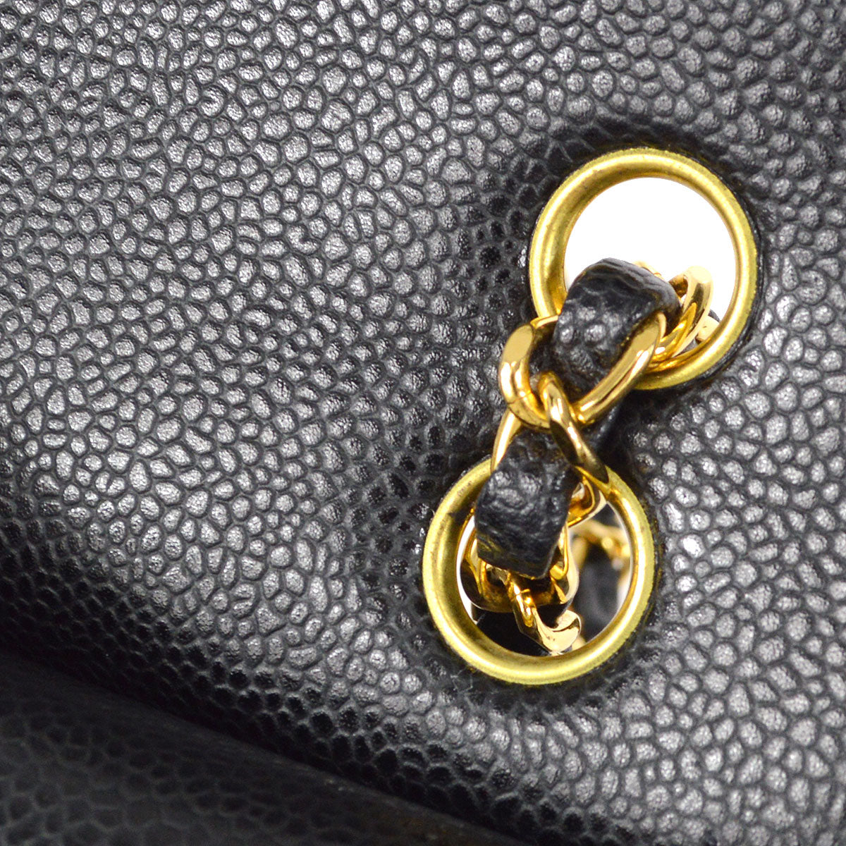 CHANEL 2000-2001 Classic Double Flap Small Black Caviar